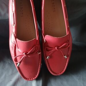 Talbots Red Leather Moccasins for Women